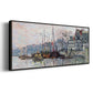 View of the Kromme Waal in Amsterdam - Floater Framed Canvas Print