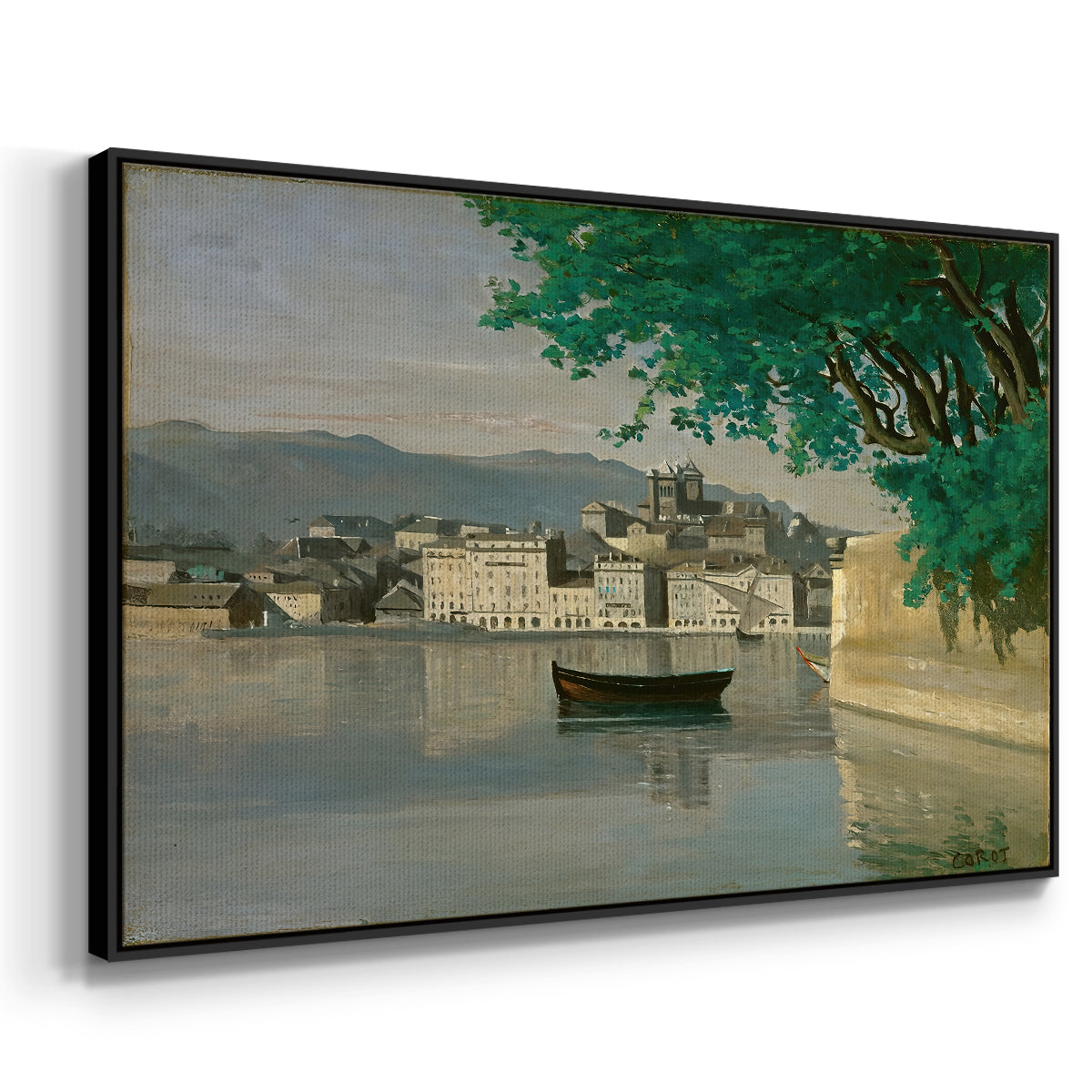 Geneva View of Part of the City, c. 1834-1835 - Floater Framed Canvas Print