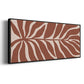Terra Cotta Block Palms I - Floater Framed Canvas Print