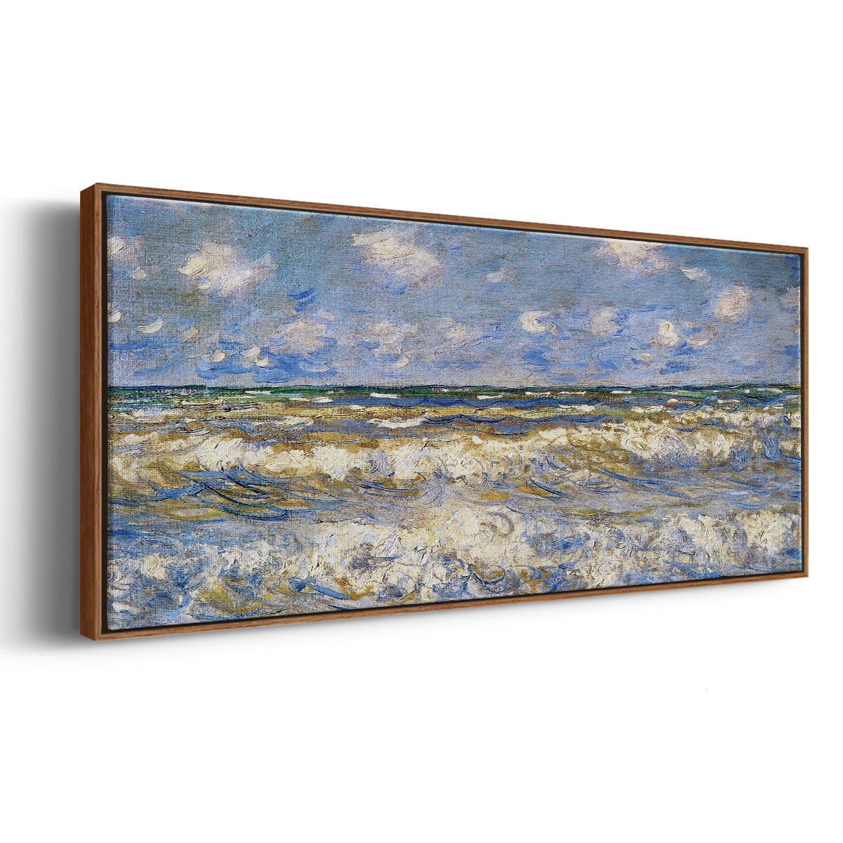 Rough Sea, 1881 - Floater Framed Canvas Print