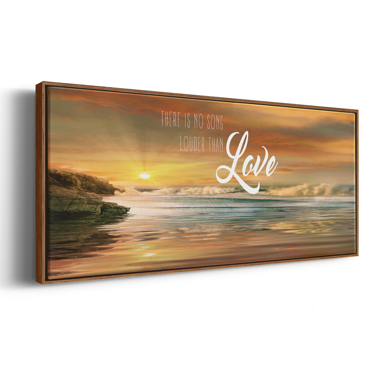 Louder Than - Floater Framed Canvas Print