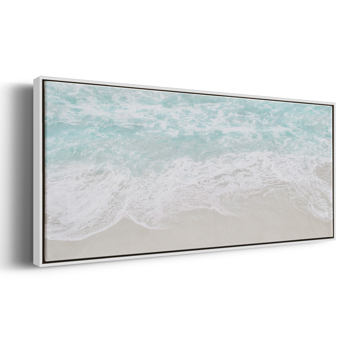 Coastline Tide - Floater Framed Canvas Print