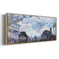 Saint Lazare Station in Paris, Arrival of a Train - Floater Framed Canvas Print