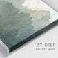 Close-up view of wrapped canvas corner featuring autumn storm over rolling landscape.