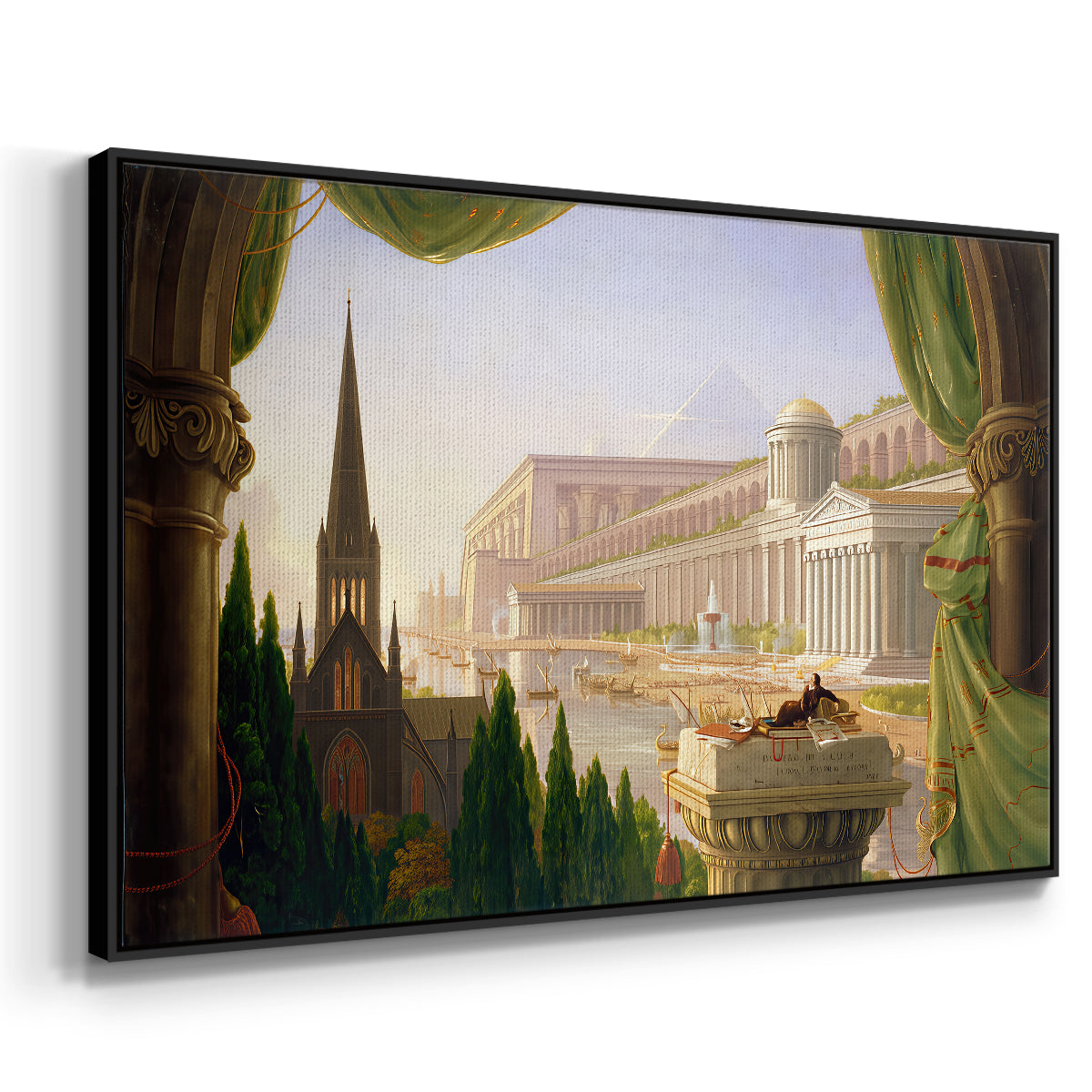The Architect's Dream, 1840 - Floater Framed Canvas Print