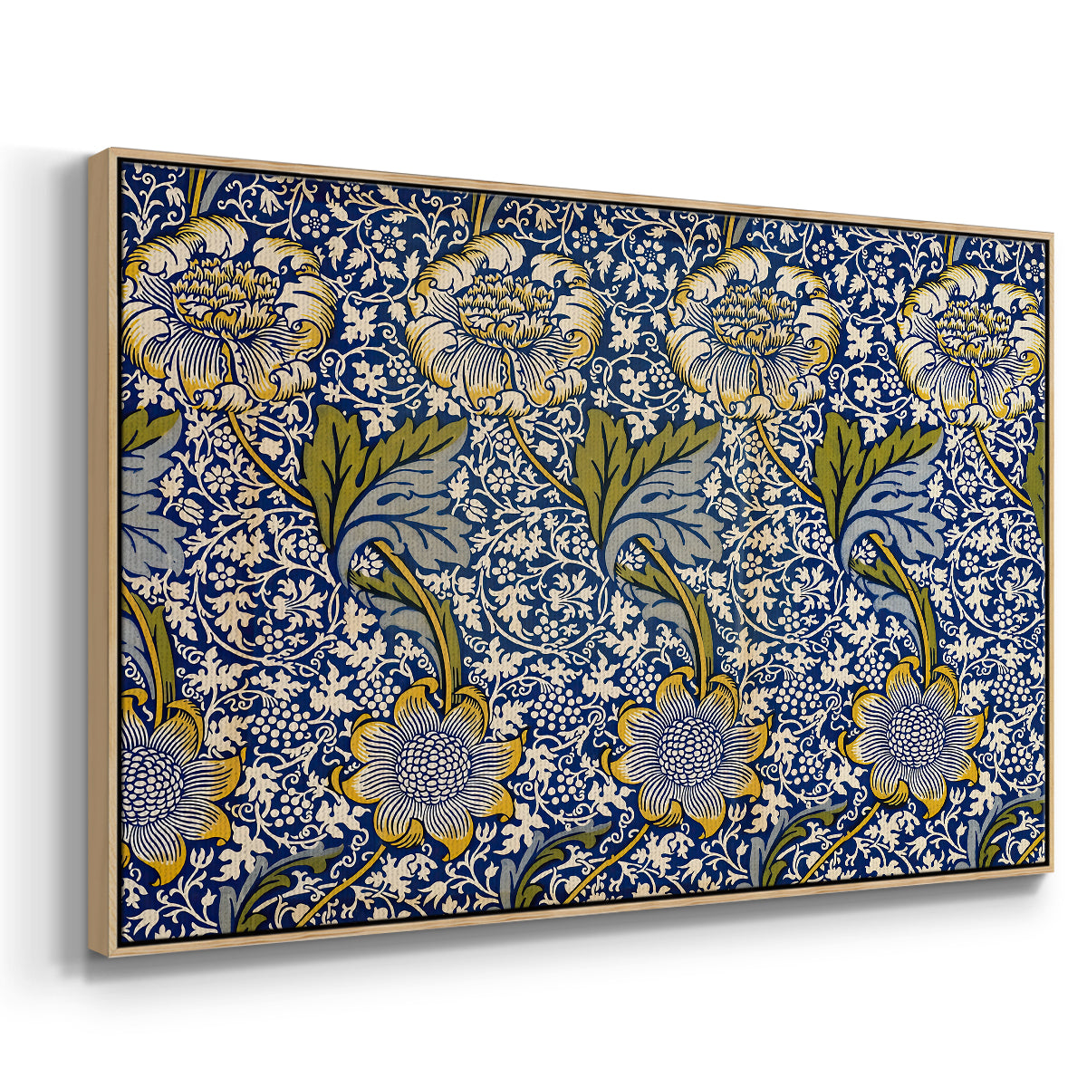 Kennet - Indigo/Gold, 1883 - Floater Framed Canvas Print