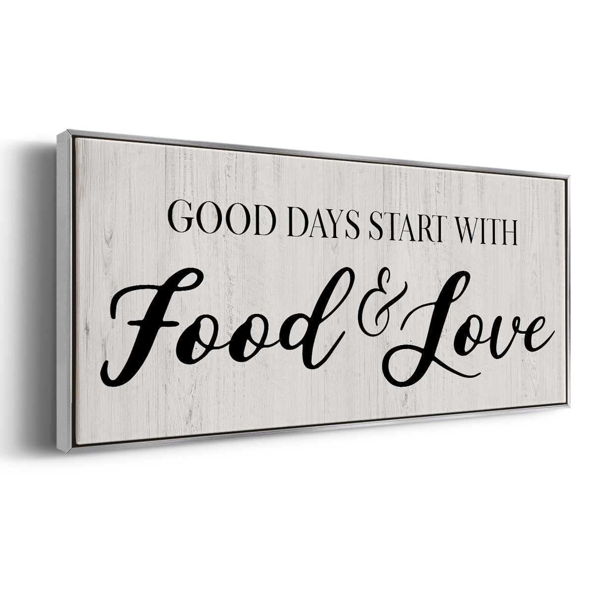 Food and Love - Floater Framed Canvas Print
