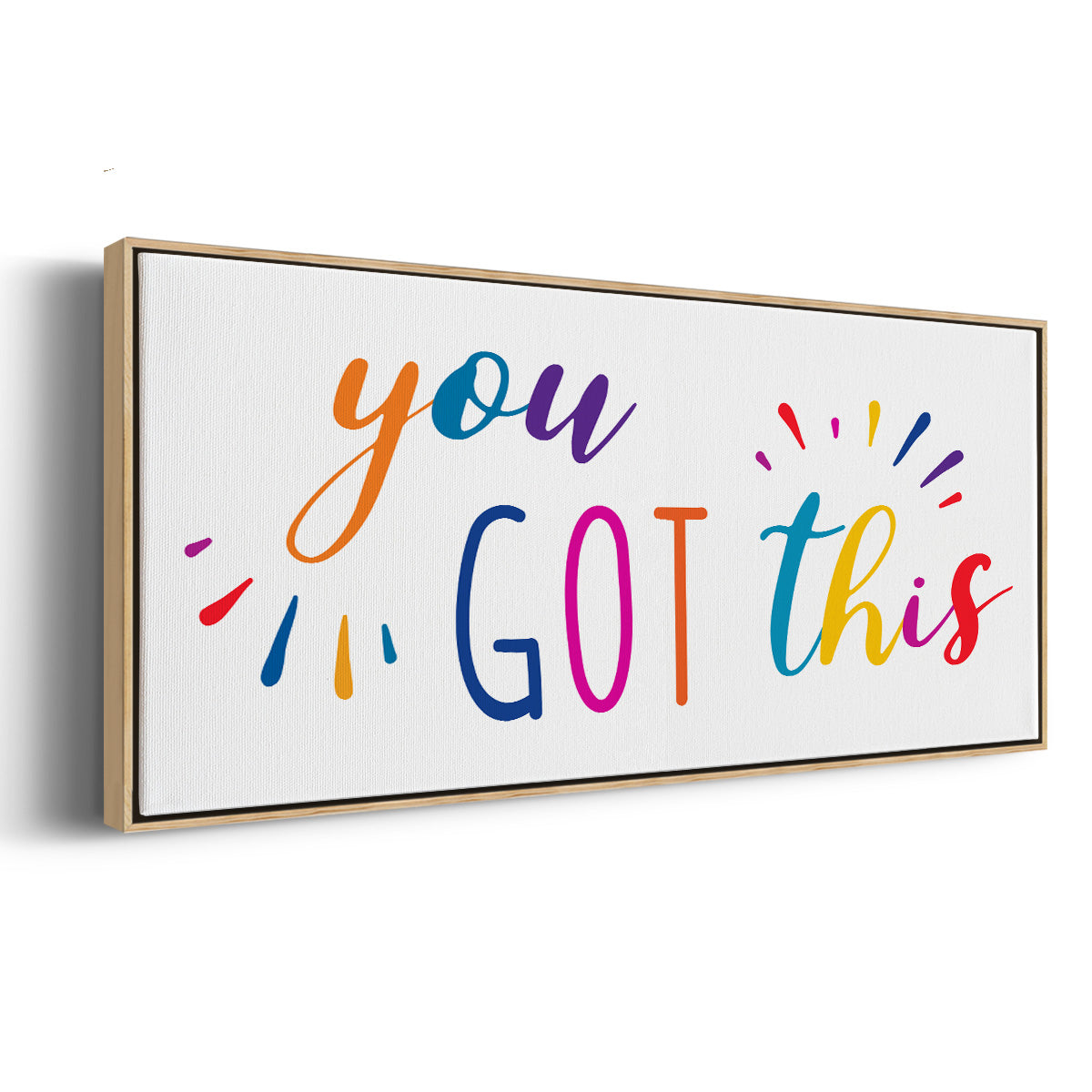 Rainbow Got This - Floater Framed Canvas Print