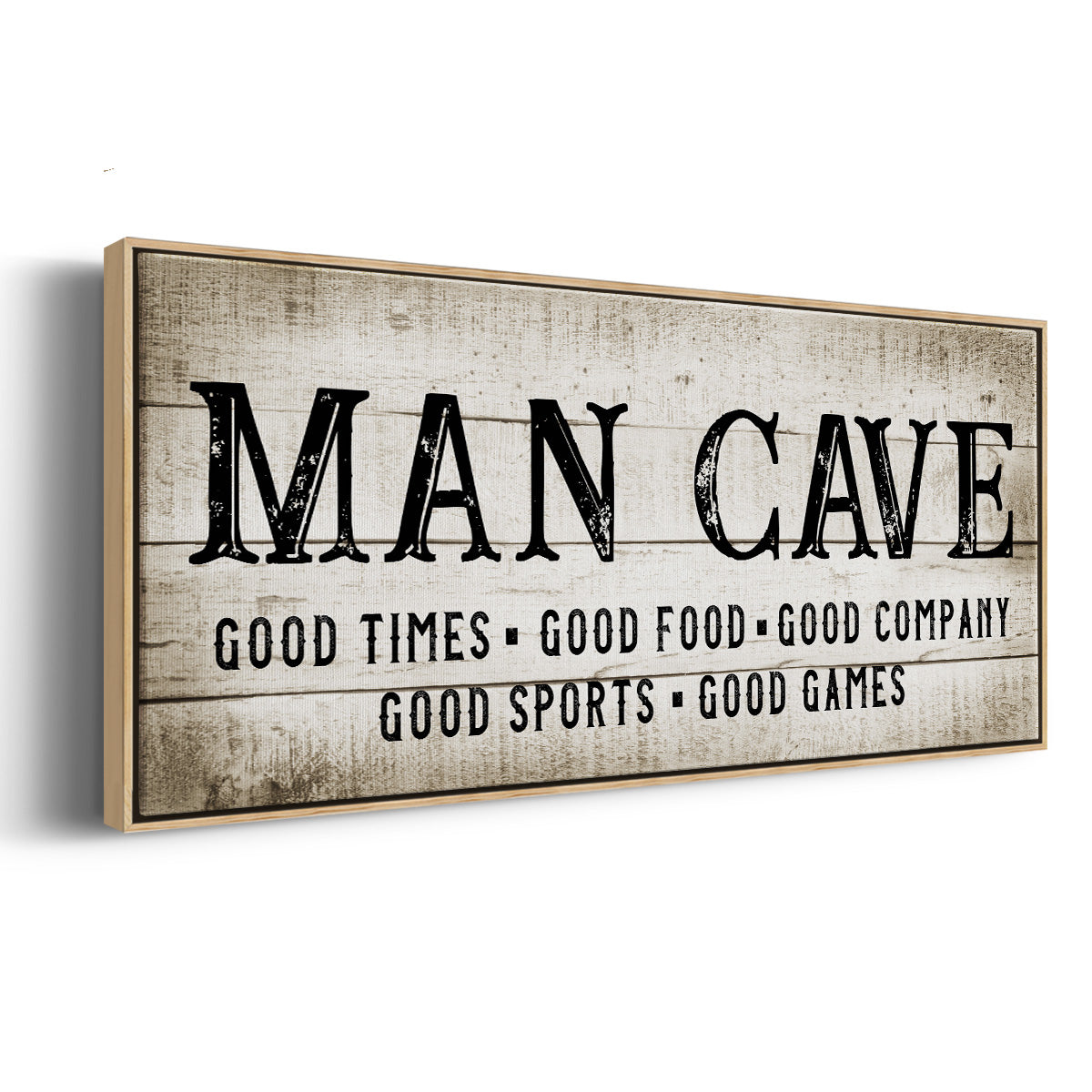 Man Cave Good Times - Floater Framed Canvas Print