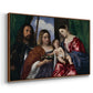 Madonna and Child with Saints Dorothy and George, c. 1516 - Floater Framed Canvas Print
