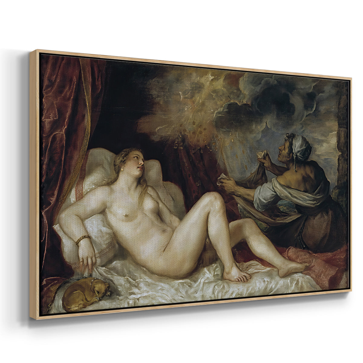 Danaë, c. 1560-1565 - Floater Framed Canvas Print