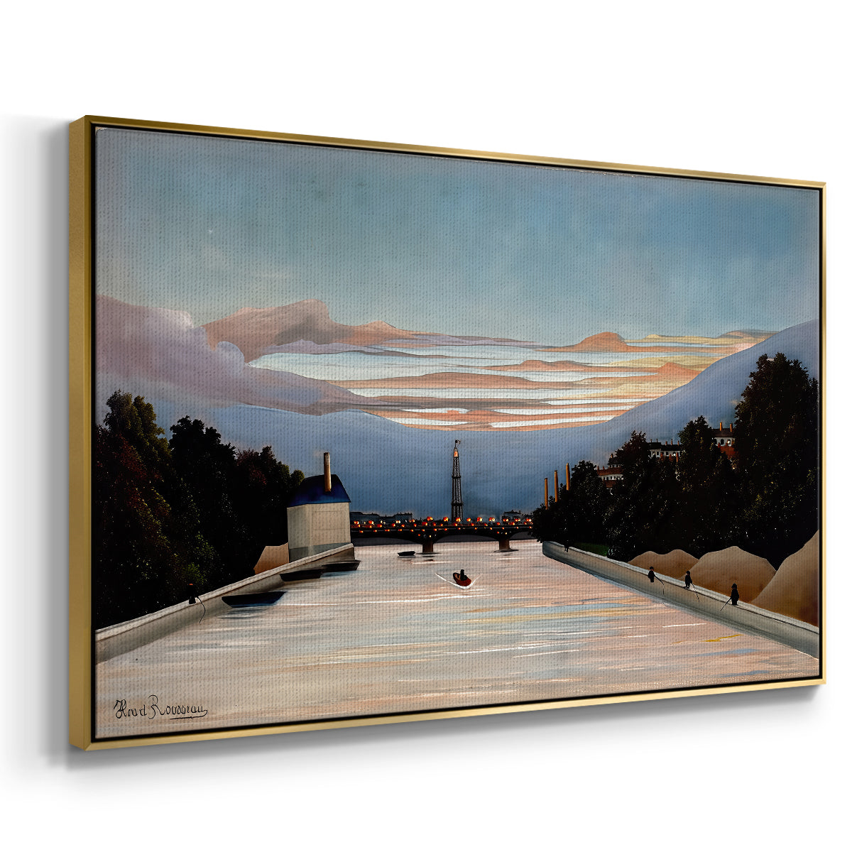 The Eiffel Tower, c. 1898 - Floater Framed Canvas Print