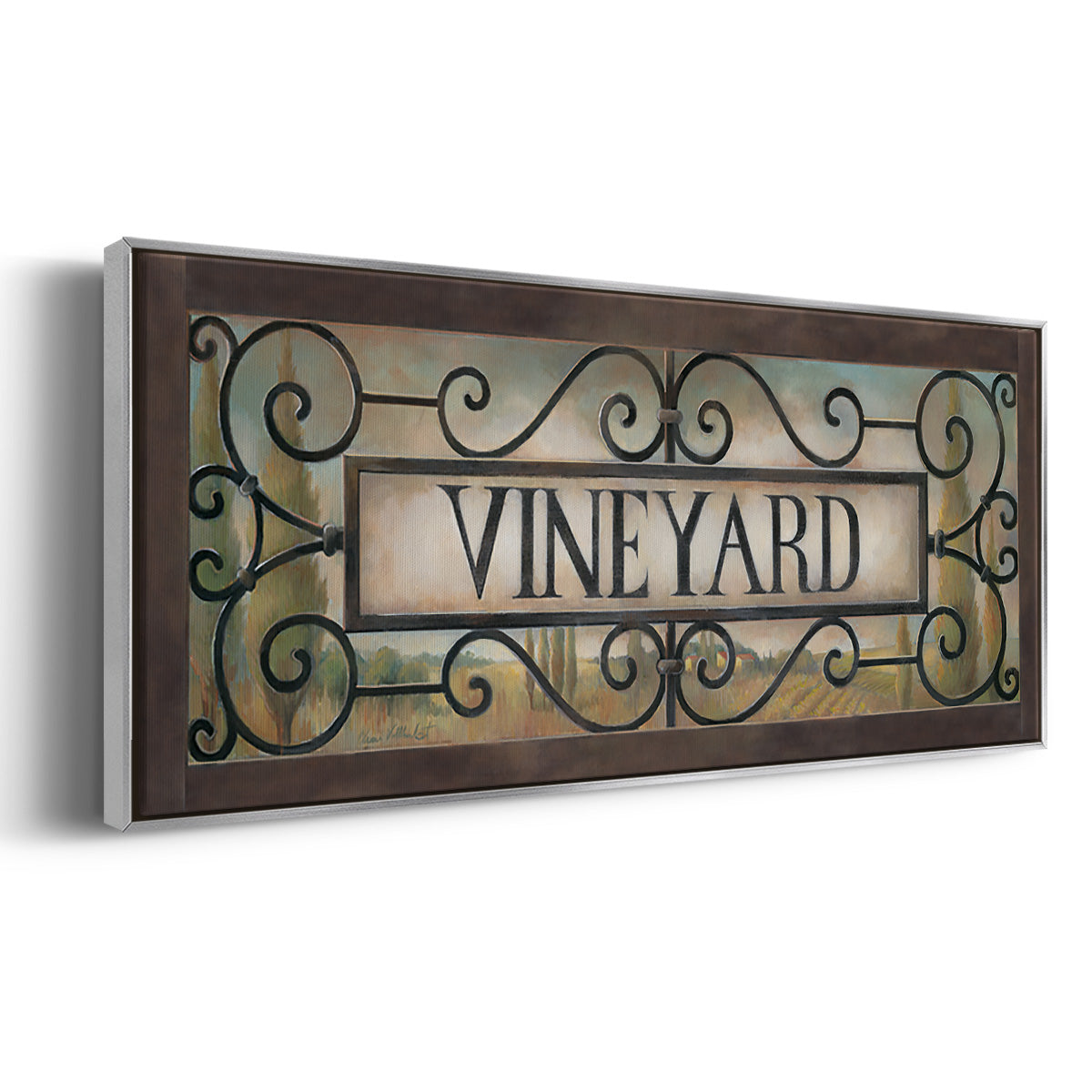 Vineyard - Floater Framed Canvas Print
