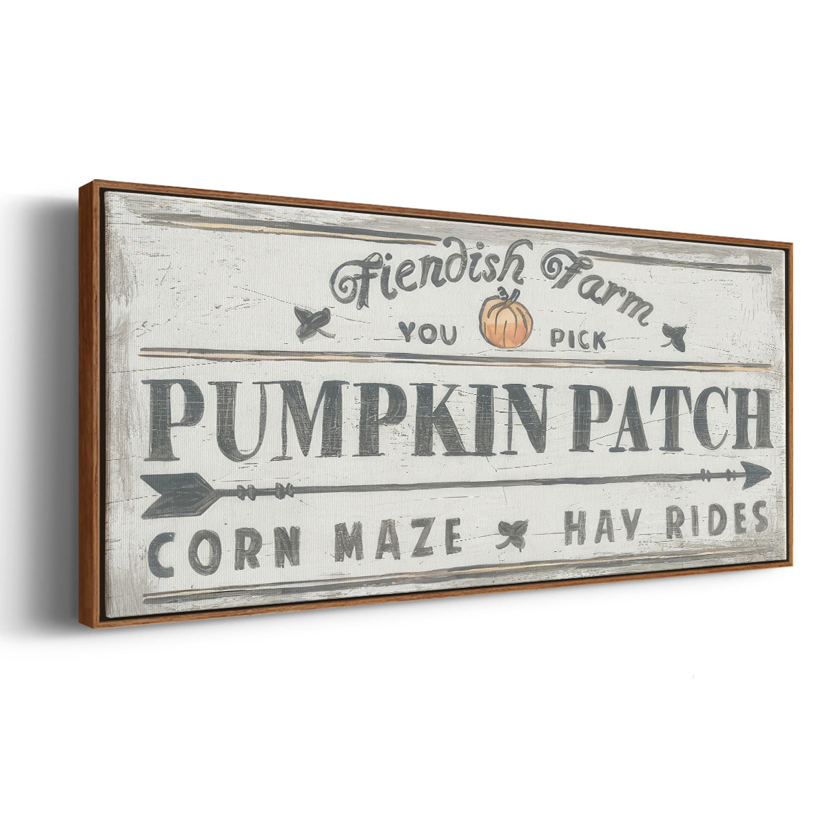 Pumpkin Patch II - Floater Framed Canvas Print