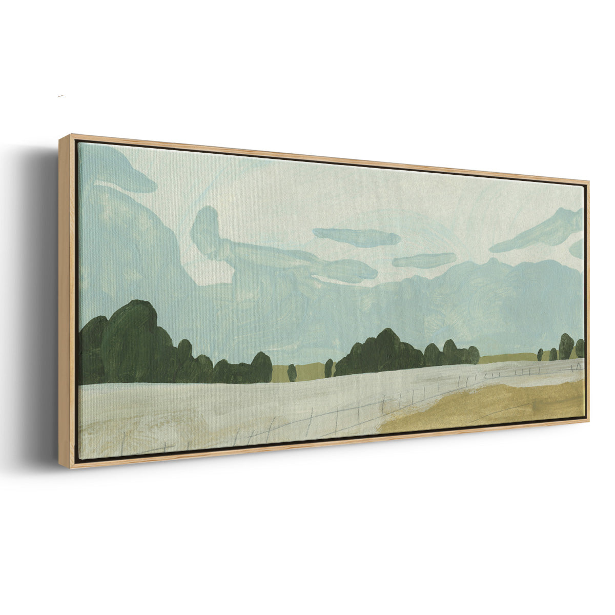 Farmland Study II - Floater Framed Canvas Print