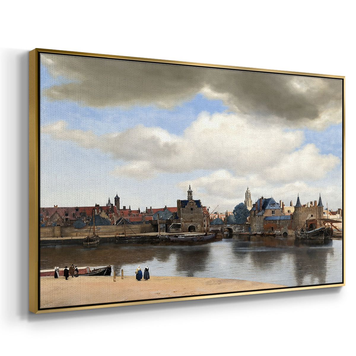 View of Delft, c. 1660-1661 - Floater Framed Canvas Print