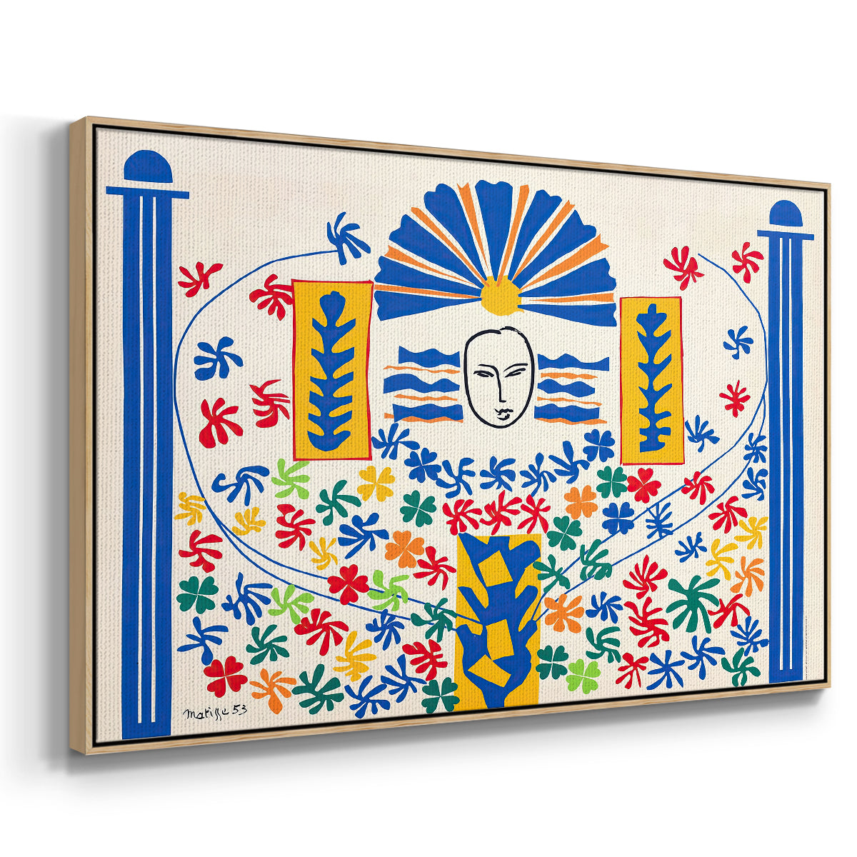 Apollo (Apollon), 1953 - Floater Framed Canvas Print