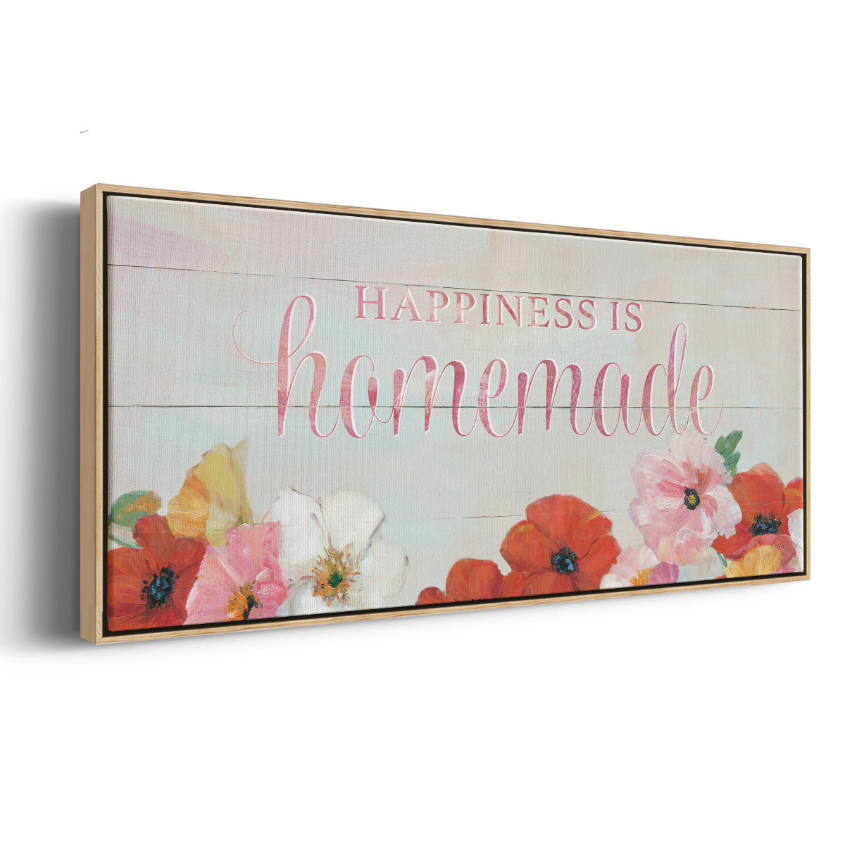 Happiness is Homemade - Floater Framed Canvas Print