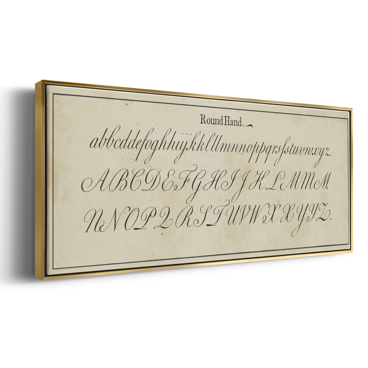 Manuscript Sampler IV - Floater Framed Canvas Print