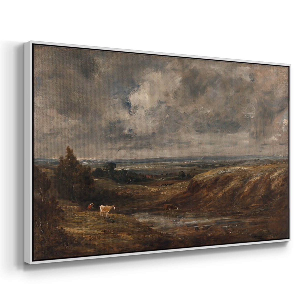 Hampstead Heath, 1825 - Floater Framed Canvas Print