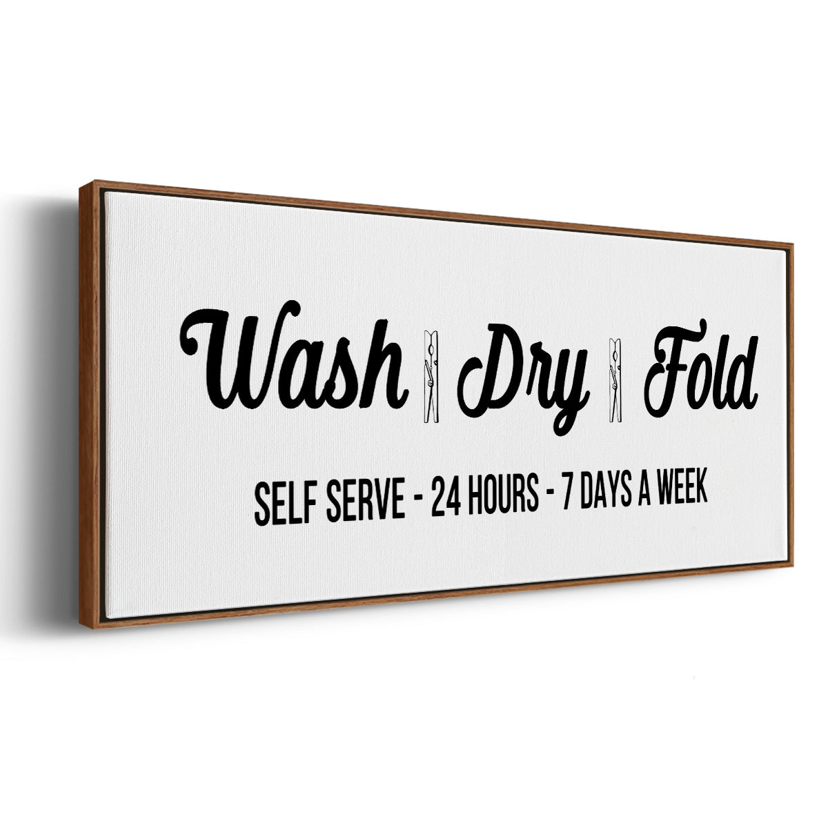 Wash Dry Fold - Floater Framed Canvas Print