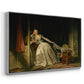 The Stolen Kiss (Le Baiser à la dérobée), c. 1788 - Floater Framed Canvas Print