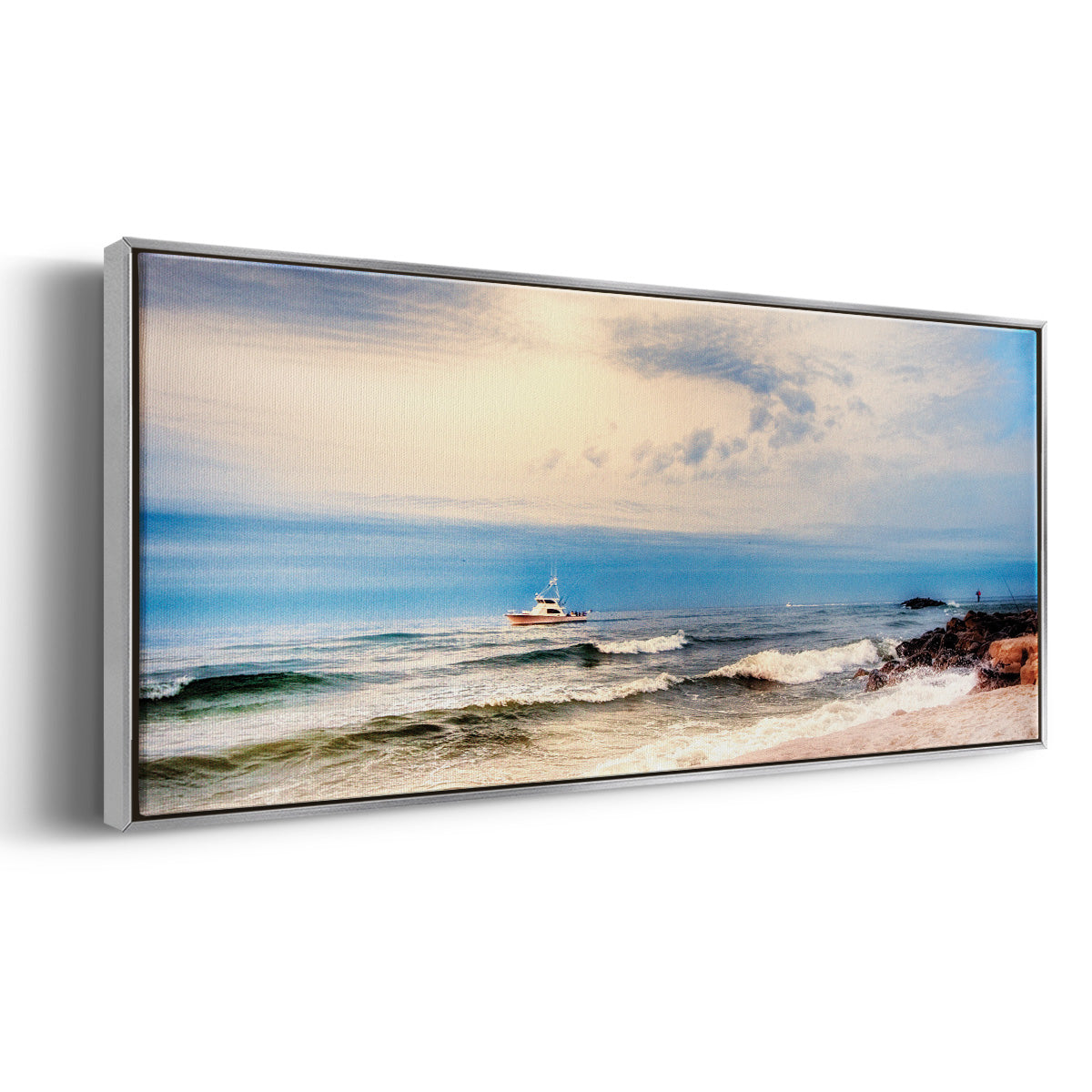 Heading to Sea - Floater Framed Canvas Print