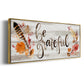 Grateful  - Floater Framed Canvas Print