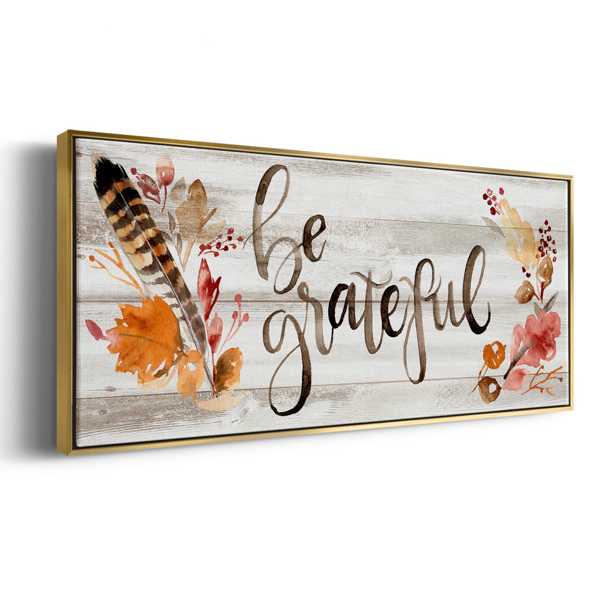Grateful  - Floater Framed Canvas Print