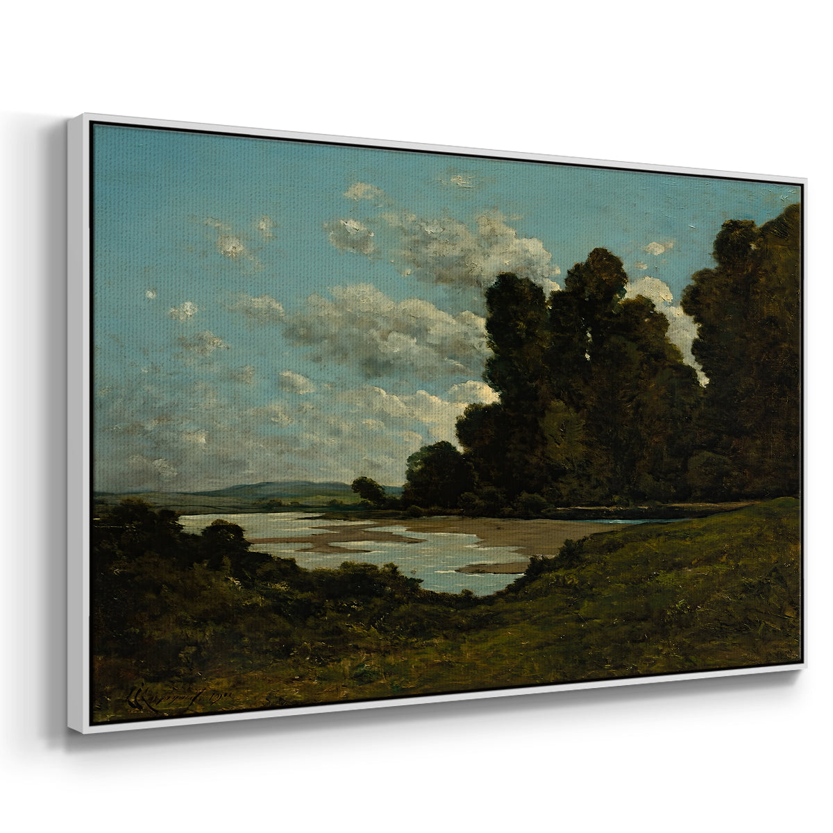 The River Loire at Nevers, 1901 - Floater Framed Canvas Print