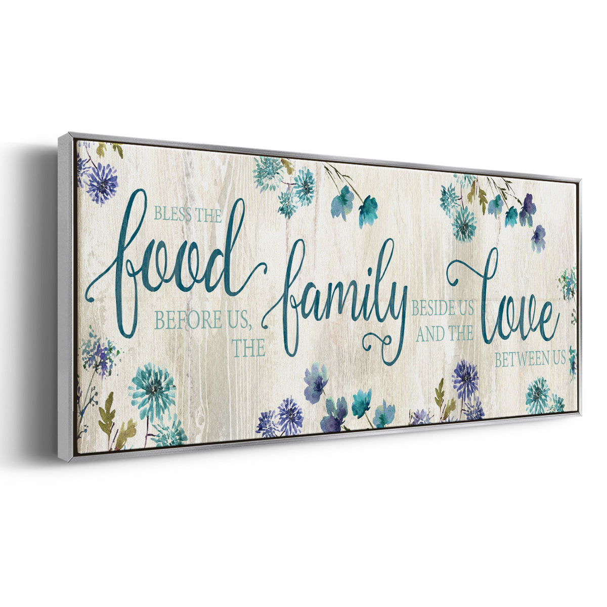 Food Family Love - Floater Framed Canvas Print