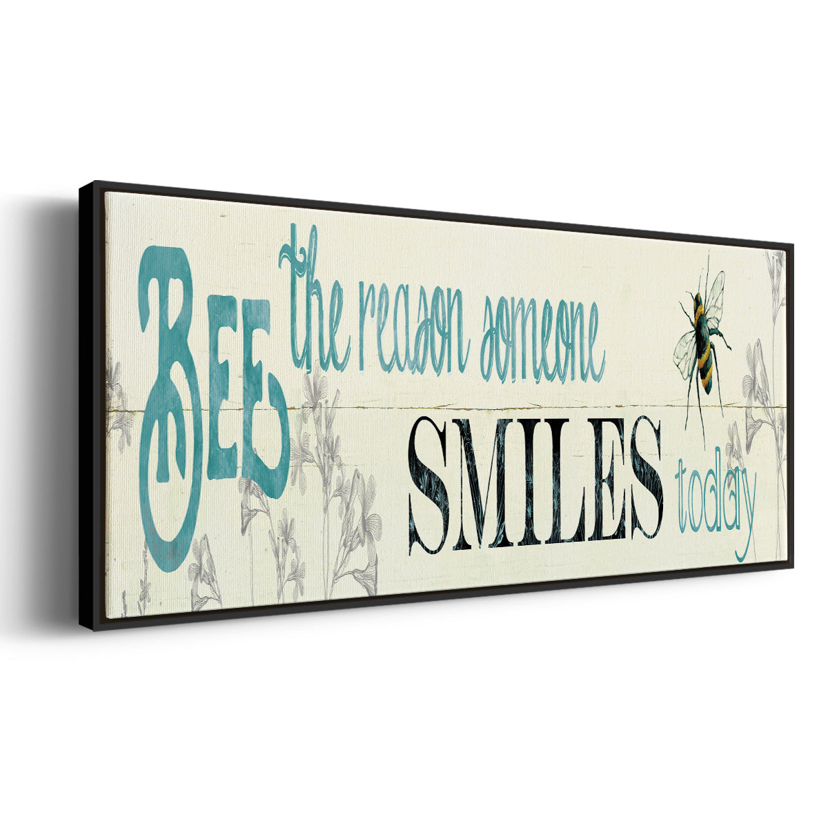 Bee The Reason - Floater Framed Canvas Print
