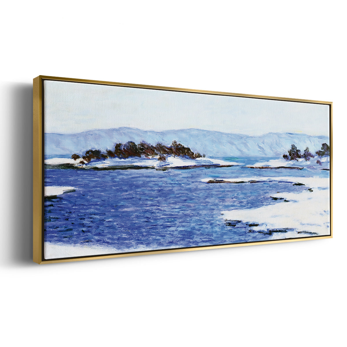 The Banks of the Fjord at Christiania, 1895 - Floater Framed Canvas Print