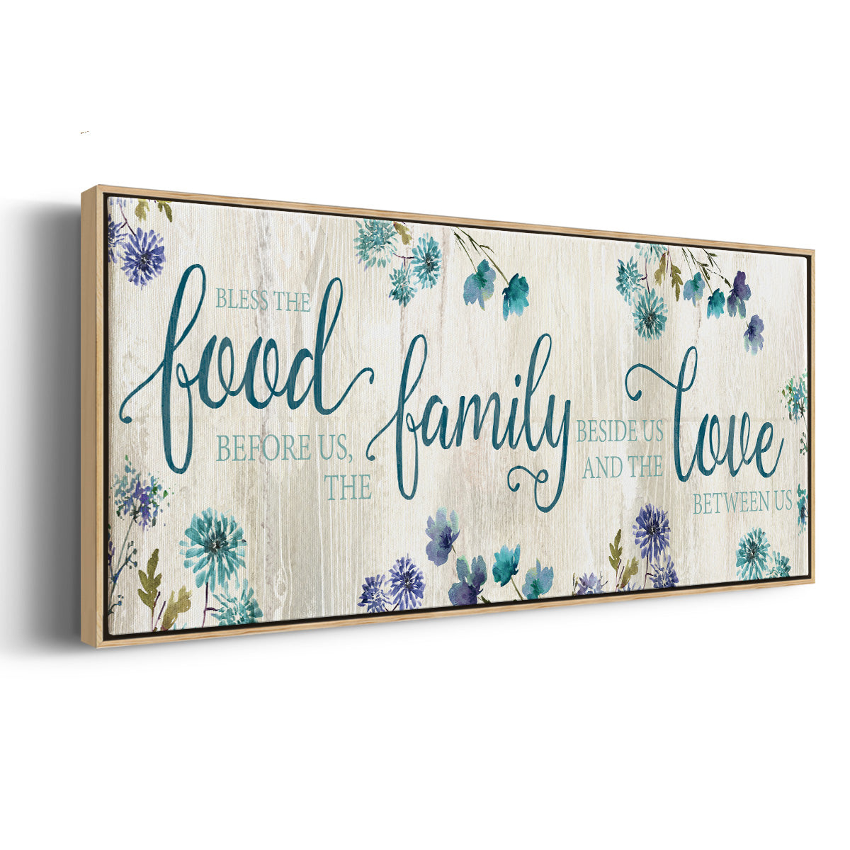 Food Family Love - Floater Framed Canvas Print