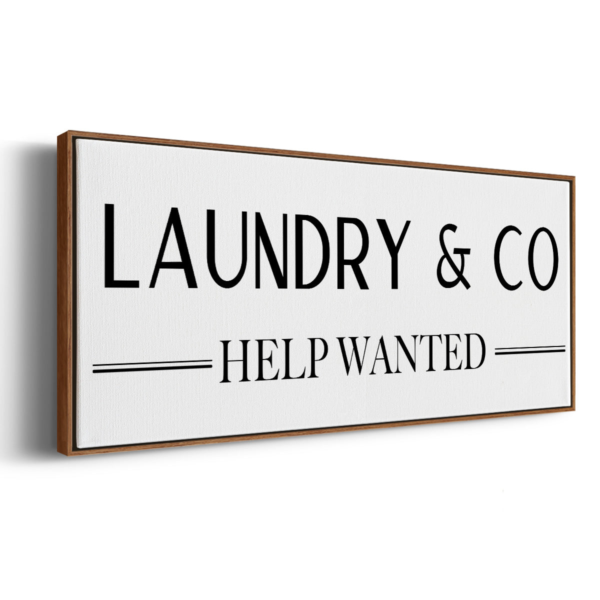 Help Wanted - Floater Framed Canvas Print