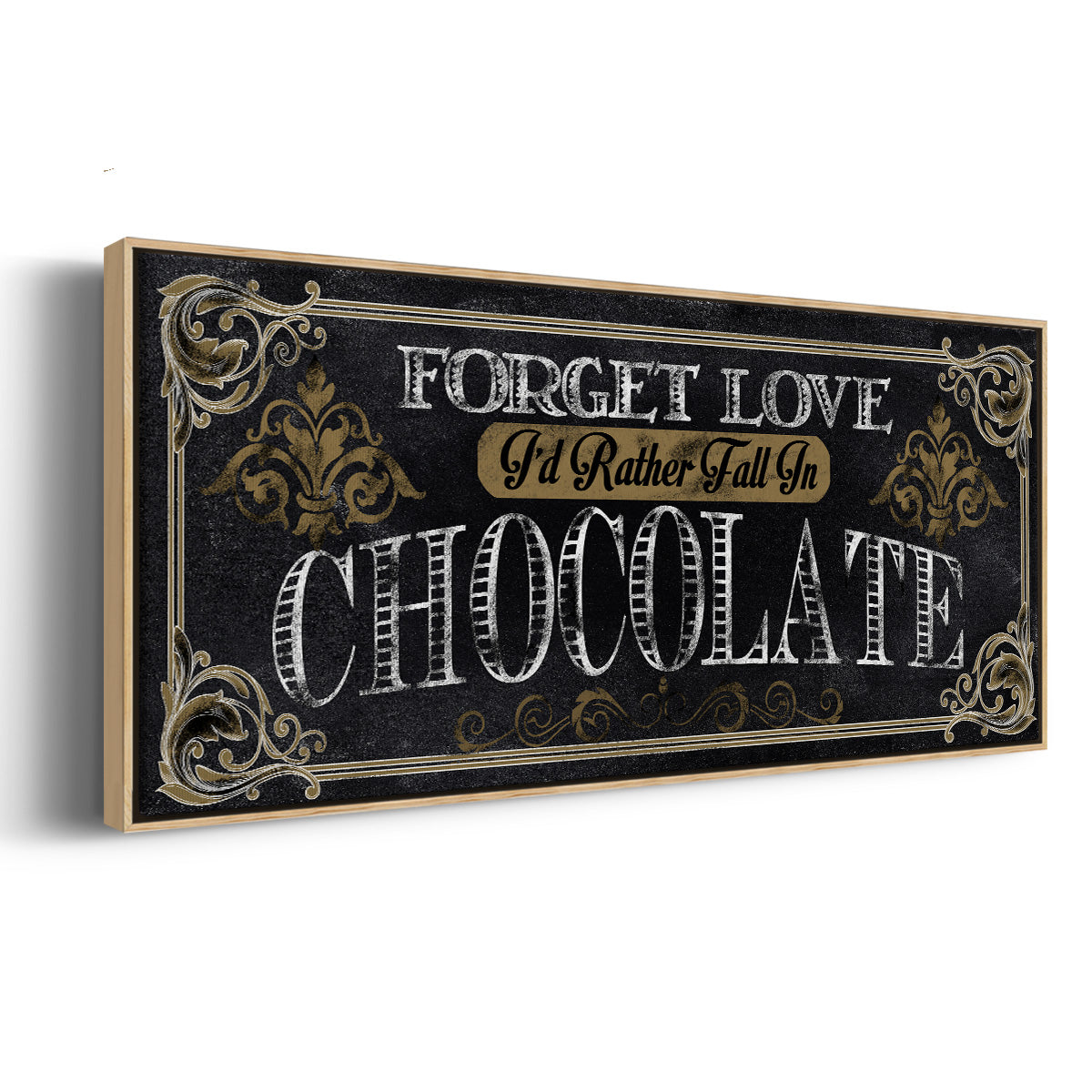 Chocolate - Floater Framed Canvas Print