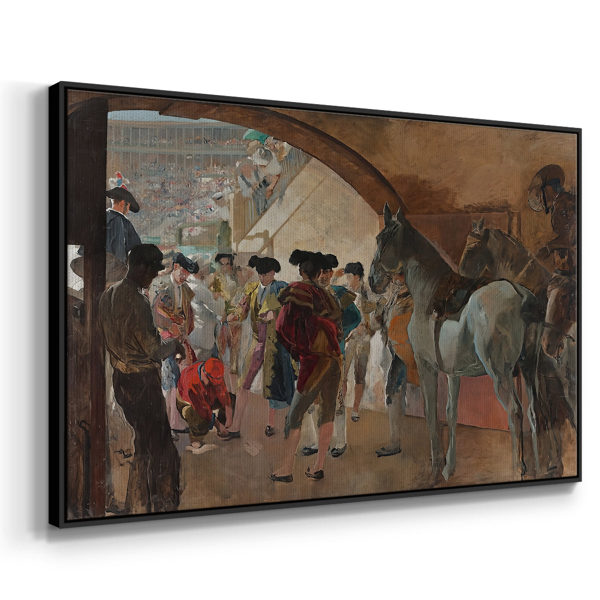 Before the Bullfight (Antes de la corrida), c. 1900 - Floater Framed Canvas Print