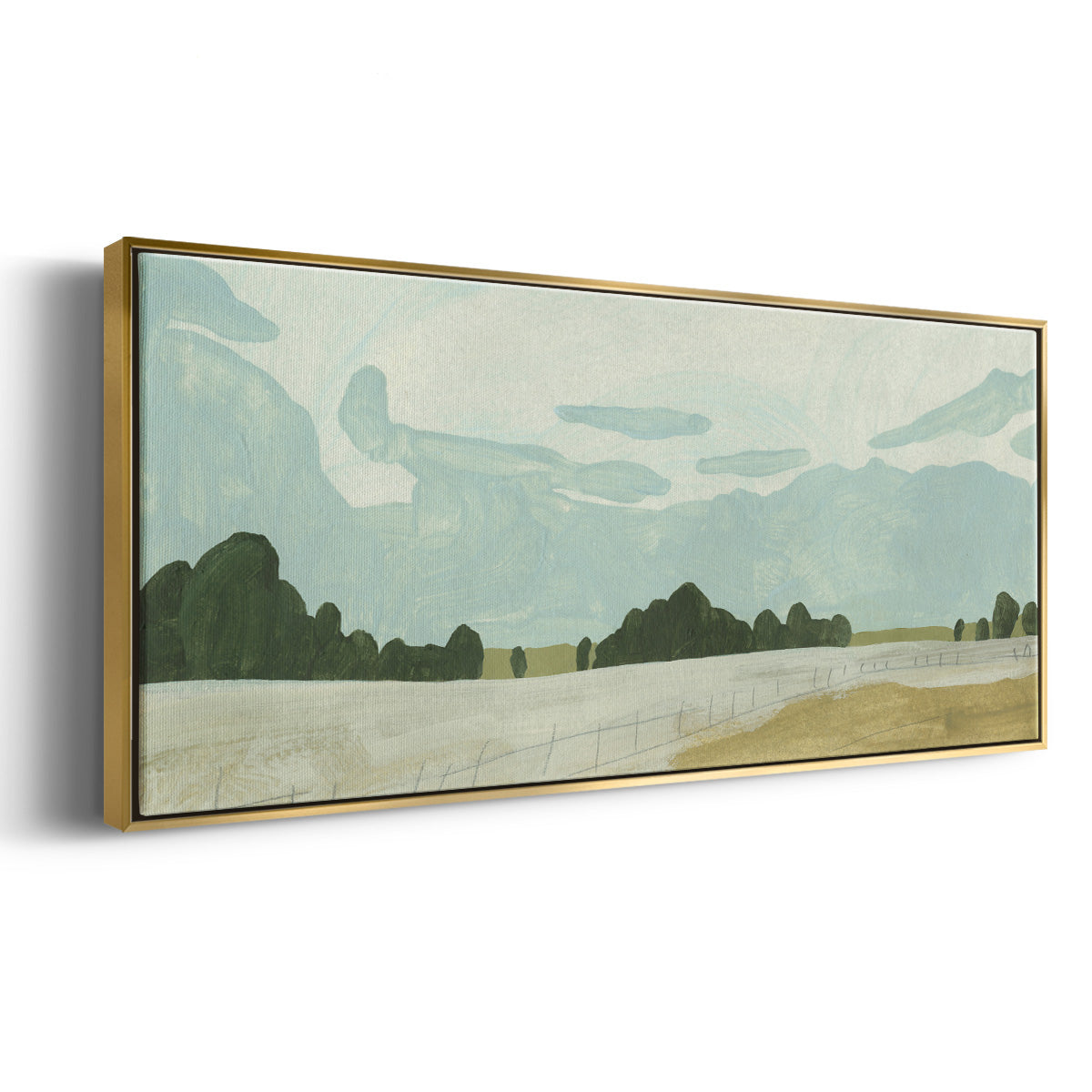 Farmland Study II - Floater Framed Canvas Print