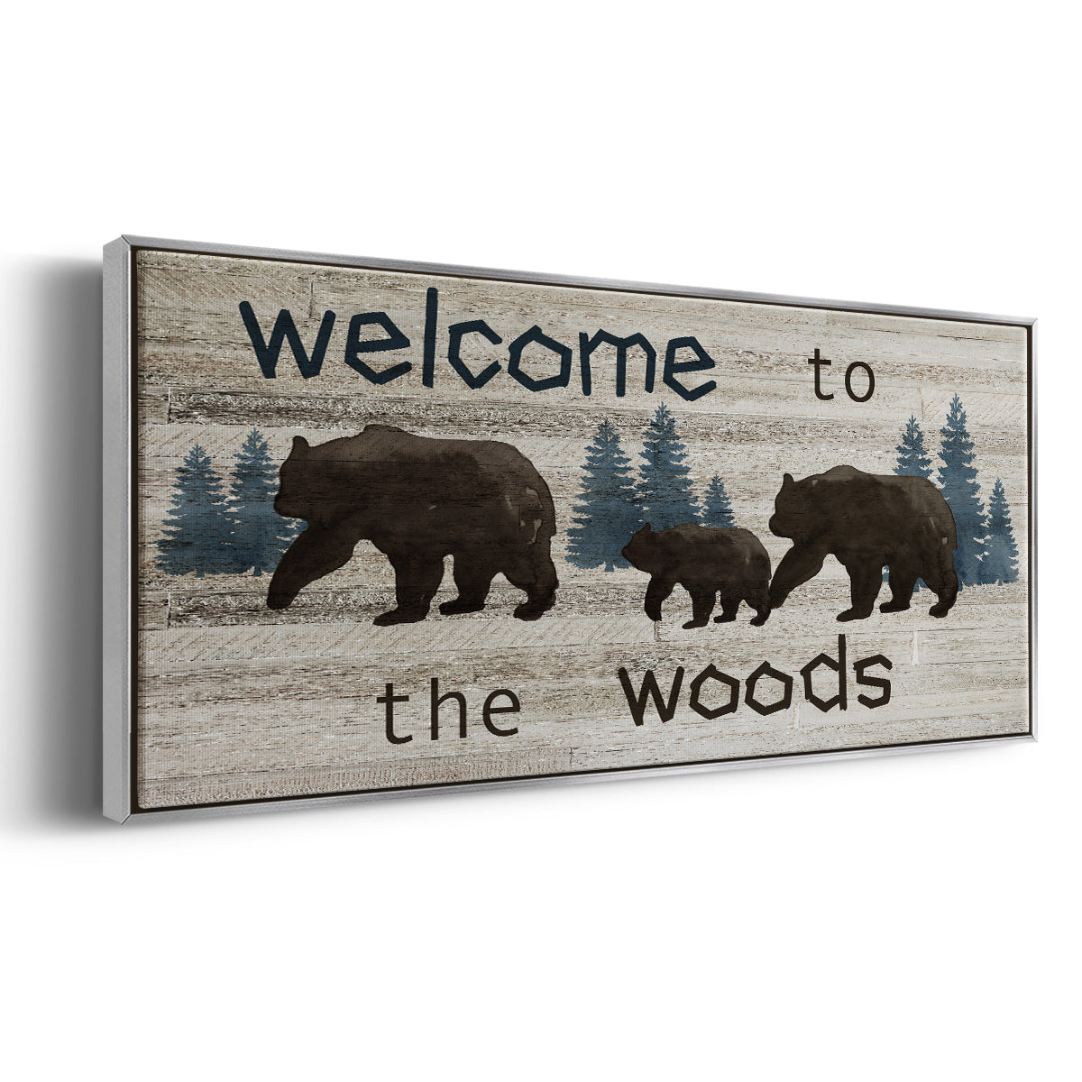 Bears Welcome - Floater Framed Canvas Print