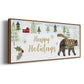 Woodland Christmas Collection D - Floater Framed Canvas Print