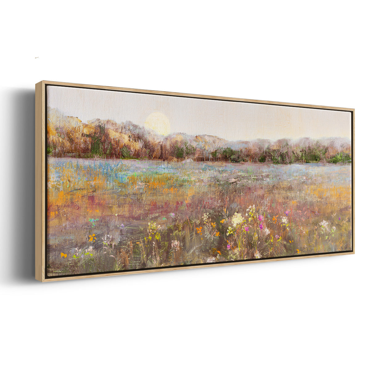 Meadow Moonrise - Floater Framed Canvas Print