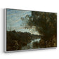 Souvenir of the Environs of Lake Nemi, 1865 - Floater Framed Canvas Print