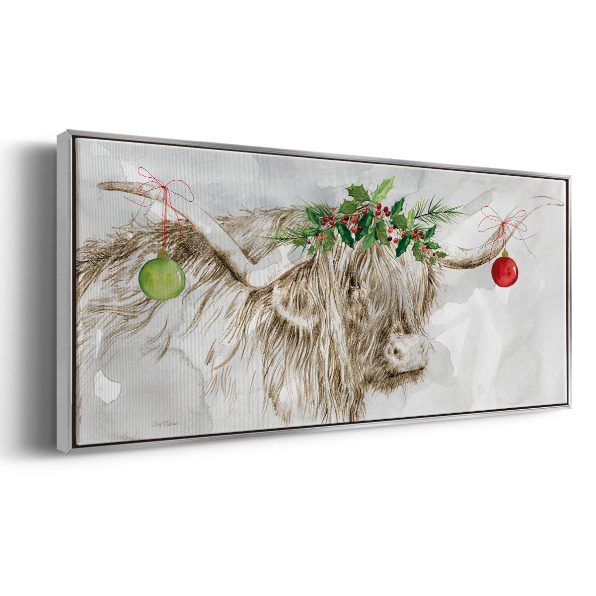 Highland Holidays - Floater Framed Canvas Print