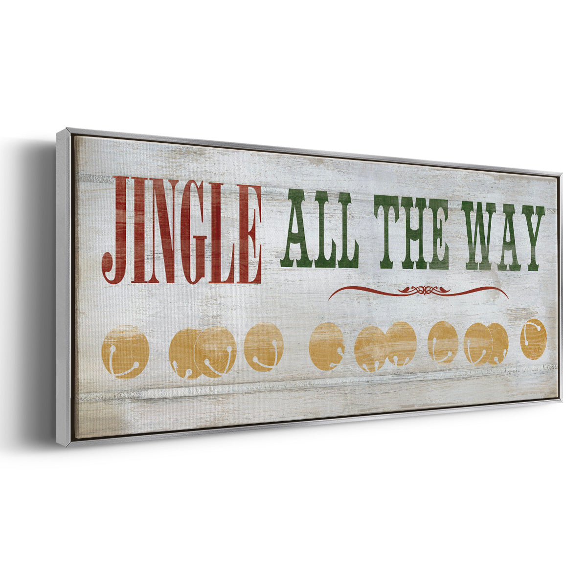 Jingle All the Way - Floater Framed Canvas Print