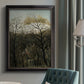Dreamlike forest landscape scene by Henri Rousseau in an {frame_style_descriptor} displayed in a neutral interior setting.