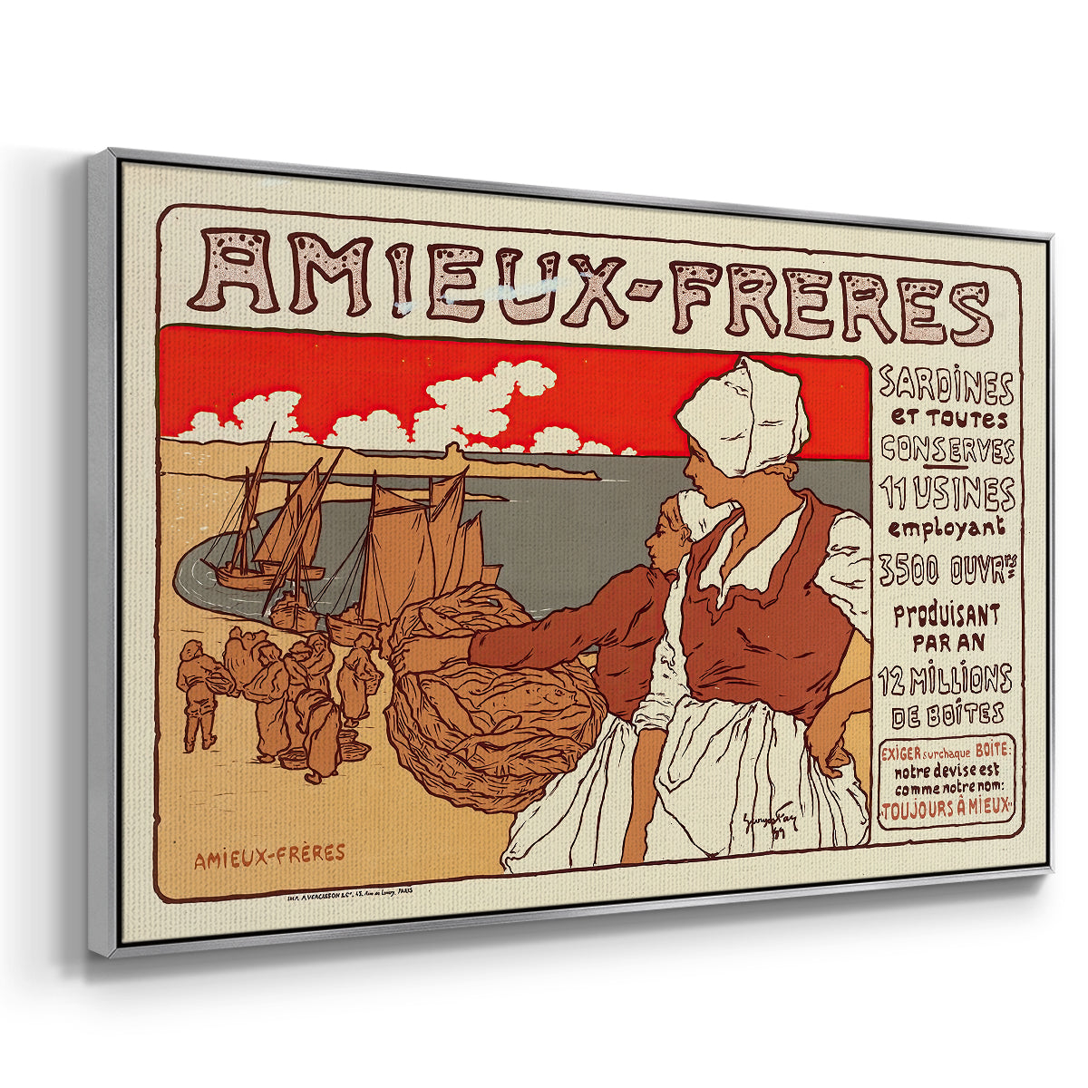 Amieux-Frères (Advertising Poster), 1899 - Floater Framed Canvas Print