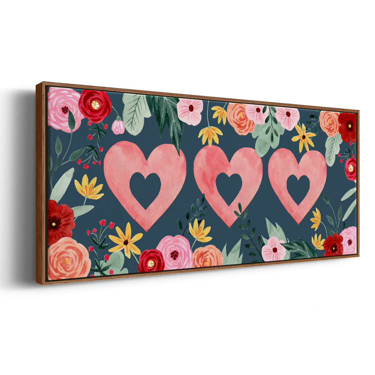 Sweet Hearts Collection D - Floater Framed Canvas Print