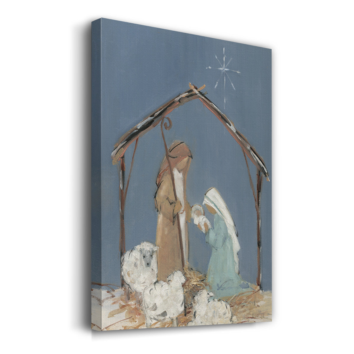 Twilight Nativity Family - Gallery Wrapped Canvas