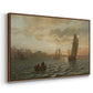 View from the Oslofjord, 1866 - Floater Framed Canvas Print
