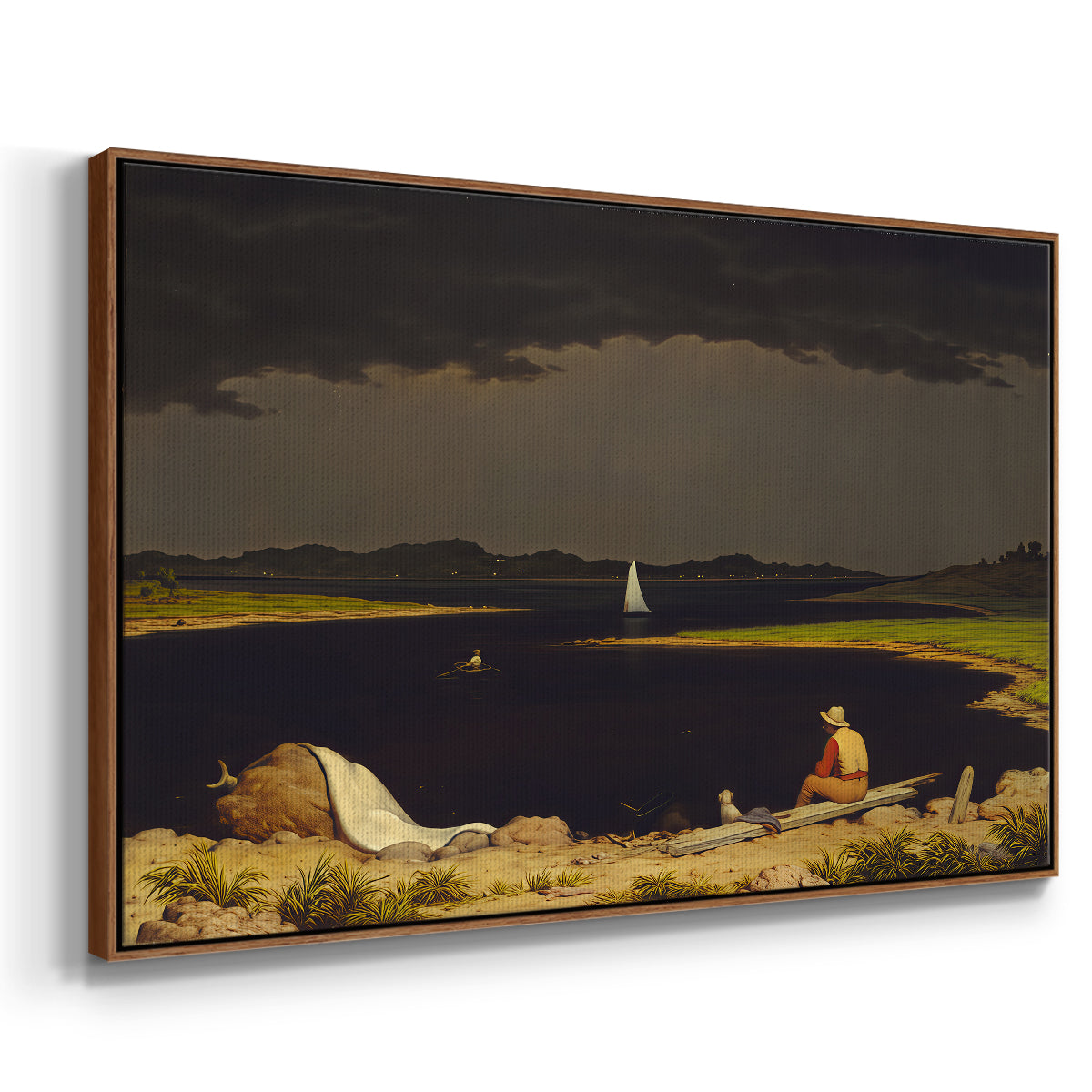 Approaching Thunder Storm, 1859 - Floater Framed Canvas Print